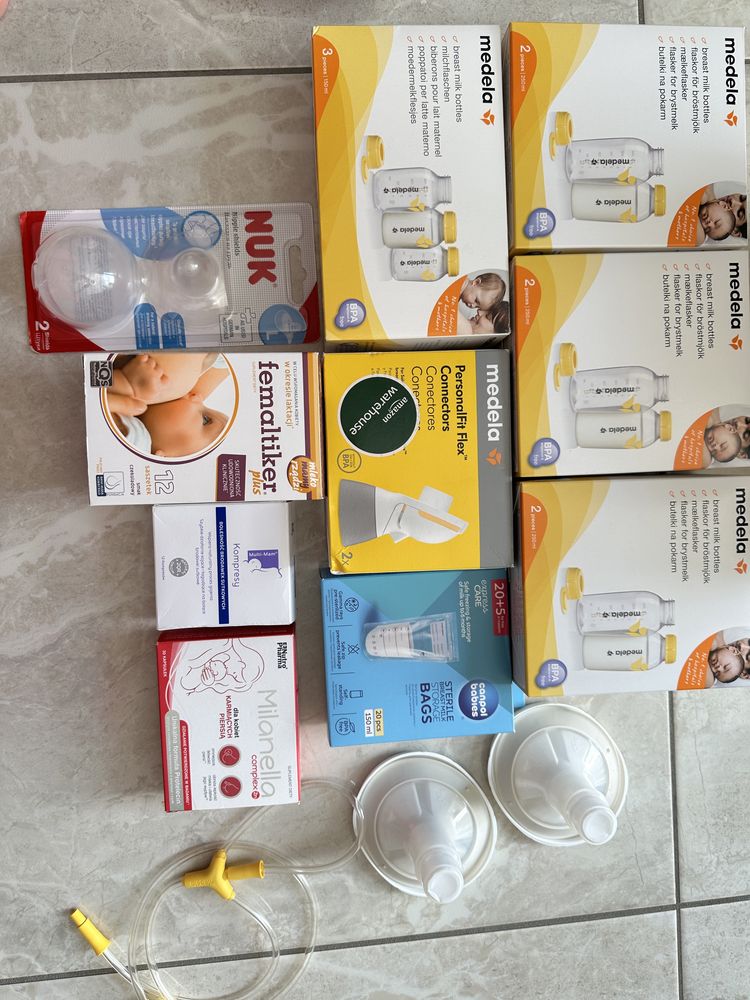 Laktator medela maxi swing nowy + akcesoria i dodatki do karmienia