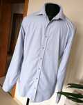 Ewex MeCollection elegancka koszula slim niebieska kratka 39/170/176 M