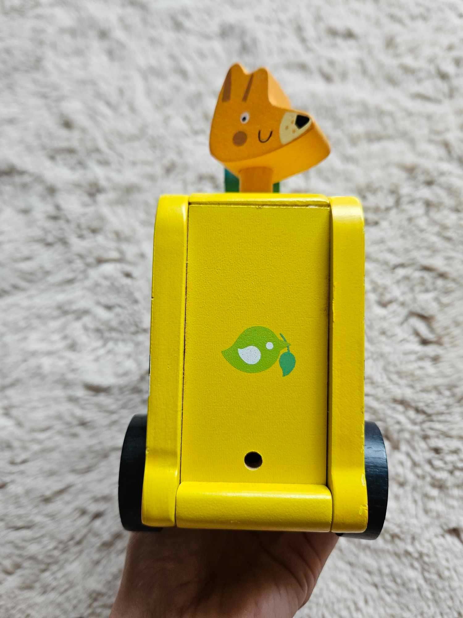 Samochodzik taxi drewniany Tender Leaf Toys