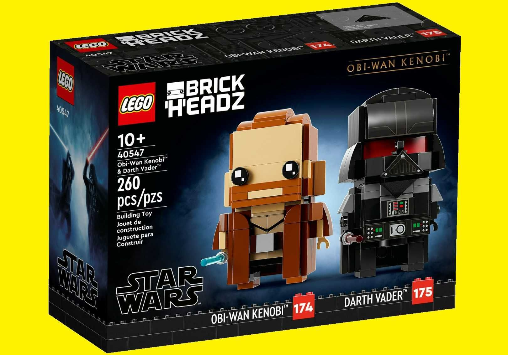 LEGO 40547 BrickHeadz - Obi-Wan Kenobi i Darth Vader nowe nieotwierane