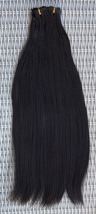 Premium Ultra włosy doczepiane, naturalna czerń, 56 cm, clip in ( 80 )