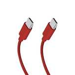 Kabel SBS TECABLETISSUETCCR USB-C - USB-C 1,5m 60 W w oplocie - czerwo