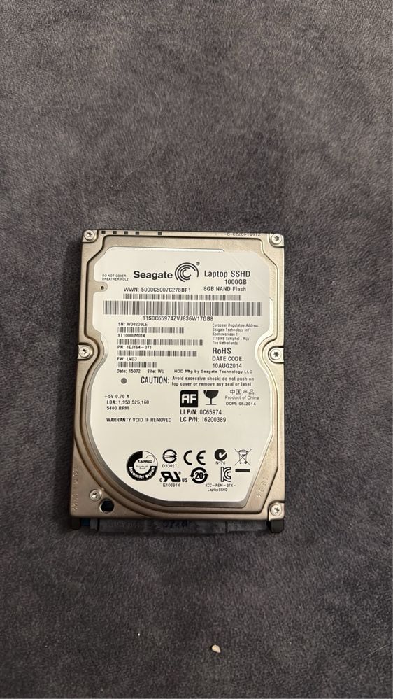 Dysk twardy SSHD 1TB 5.4K Sata III 2.5 LVD5