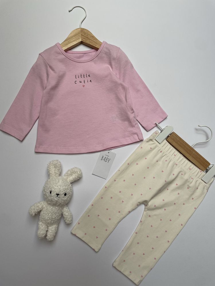 62 68 George zestaw komplet w serduszka little cutie legginsy bluzka