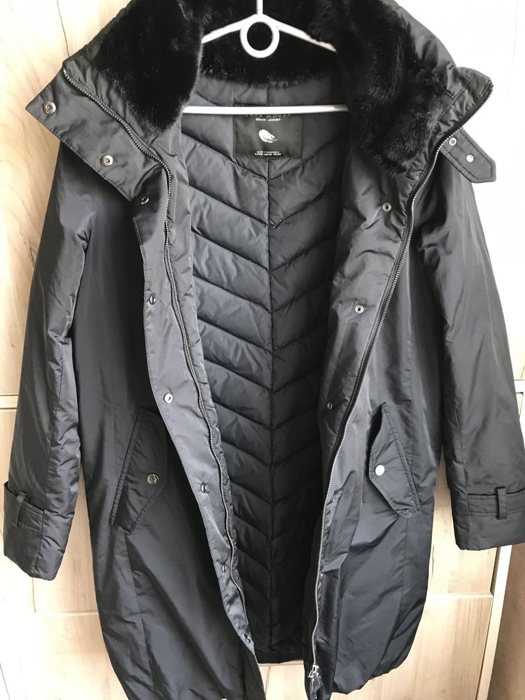 Куртка Zara, пухова, пуховая, пуховик, пальто, пух