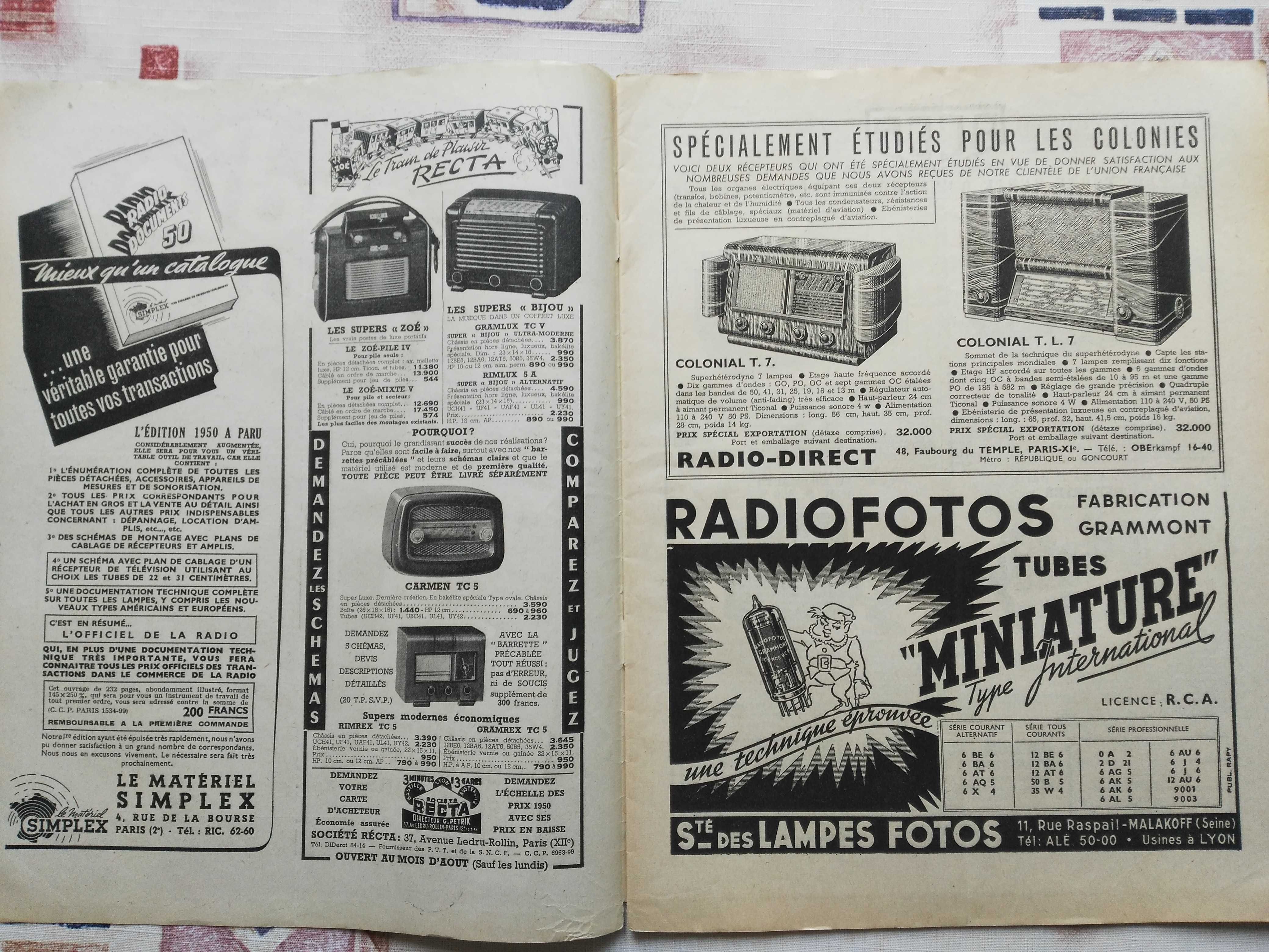 czasopismo radio plans nr.34 1950