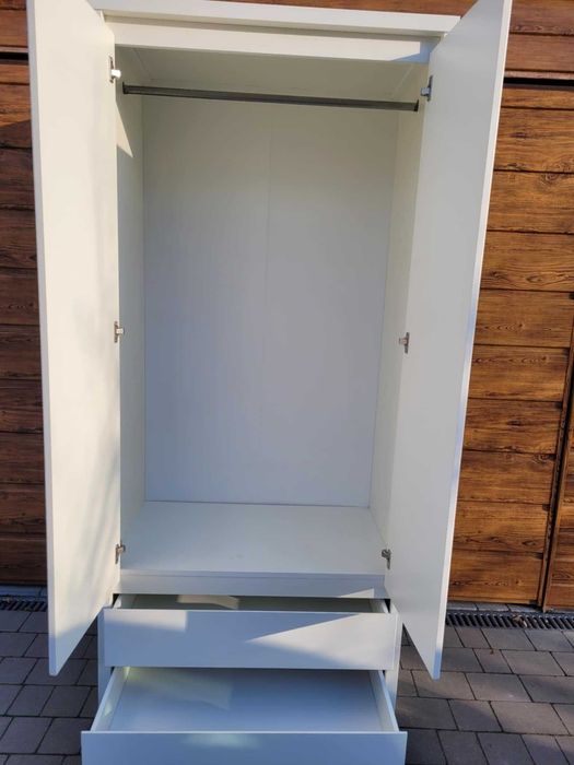 Szafa BIAŁA z dwoma szufladami 90 cm. x55 cm.x 200 cm. DOWÓZ GRATIS!!!