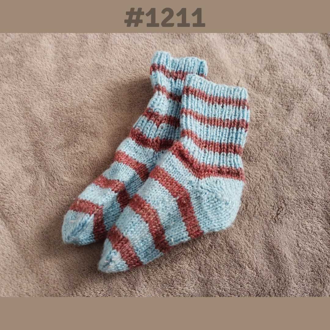 Skarpetki wełniane Handmade długość stopy 14,5cm wysokość 14,5cm #1211