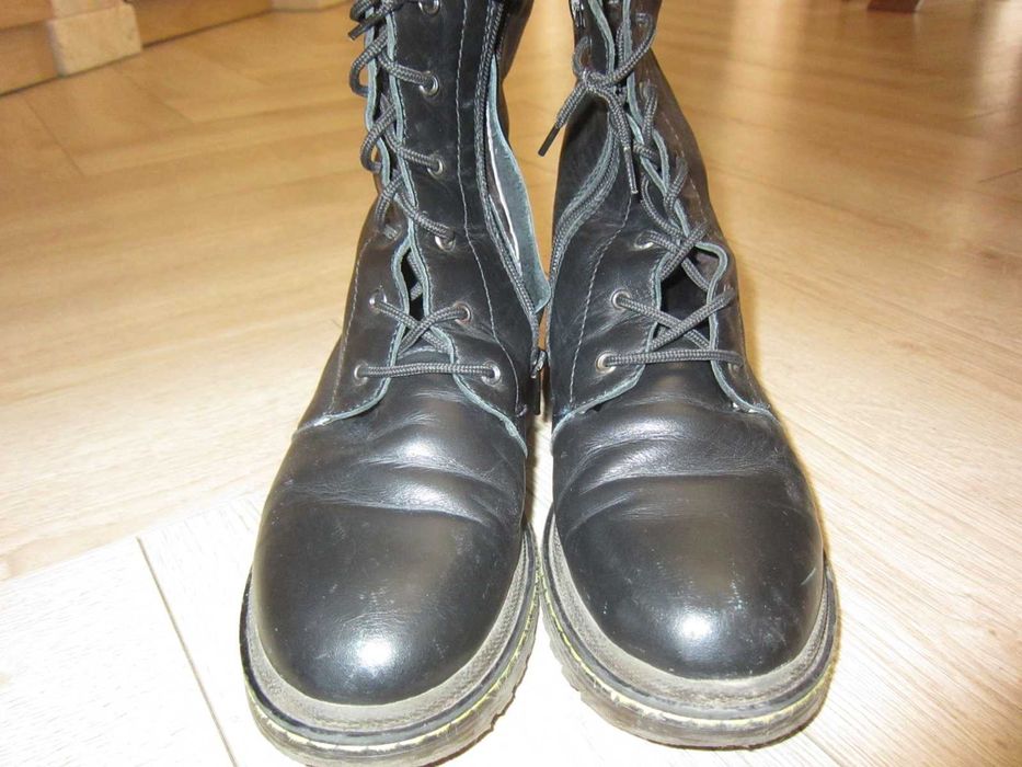 Зимние женские ботинки из натуральной шкіри с мехом (37 размер)