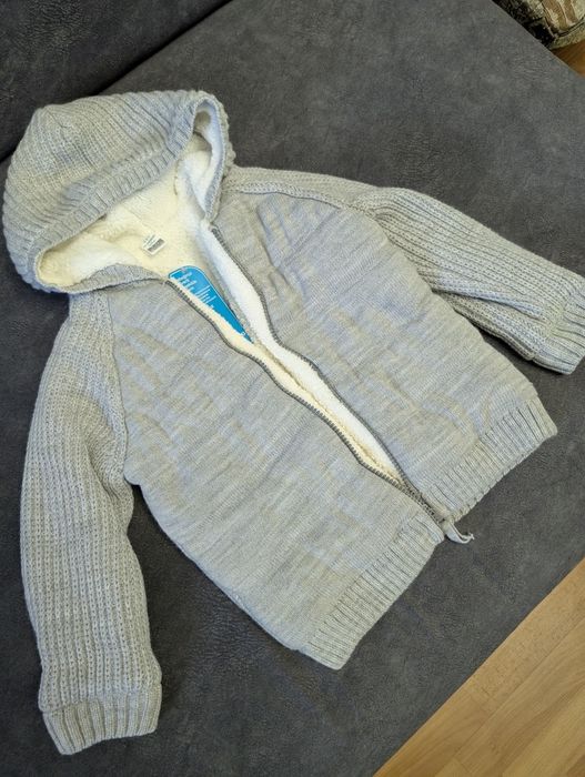 Тепла кофта з капюшоном 98-104 , шапка