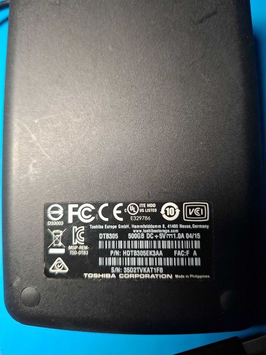 Disco externo 500g Toshiba