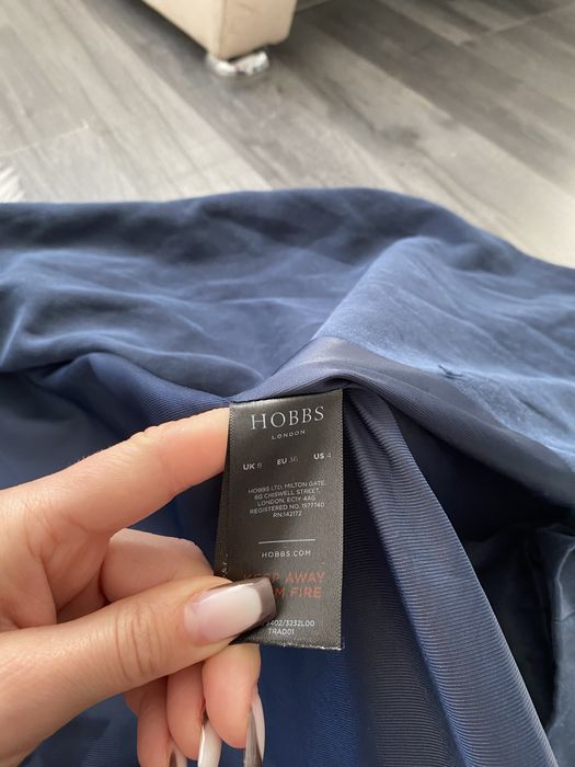 Hobbs London S 36 lyocell 100% granatowa kamizelka bezrękawnik