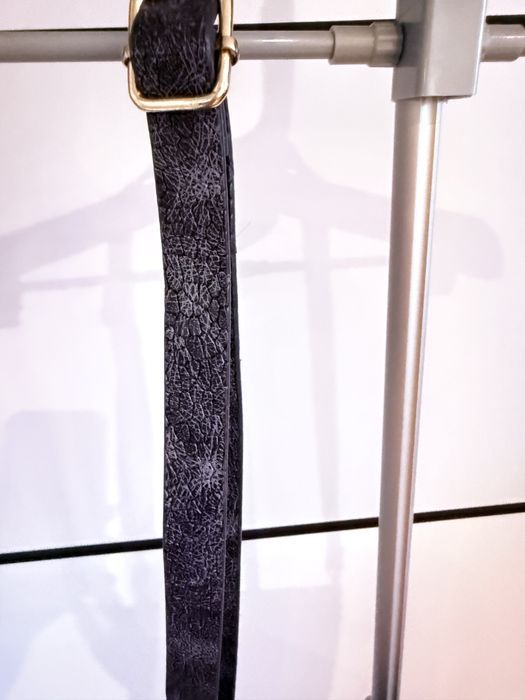 Torebka z dzianiny z dodatkiem skóry naturalnej