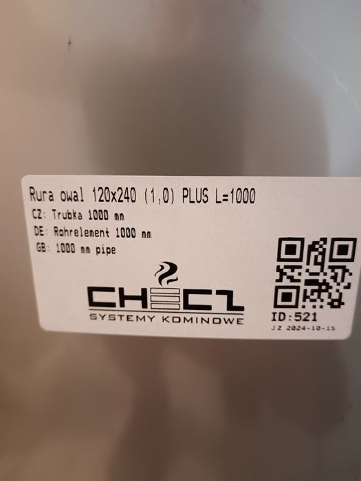 Wkład kominowy owal 120x140 1,0