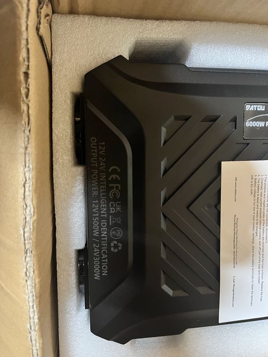 Інвертор DATOUBOSS 12В/24В ~>220В, чиста синусоїда, 1500/3000Вт 6000W