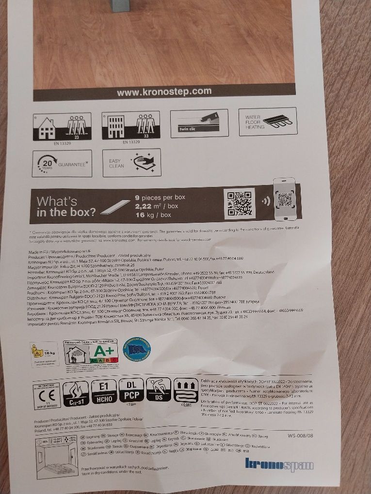 Paczka paneli laminowanych AC5