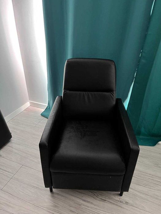 Fotel Rozkładany, czarny