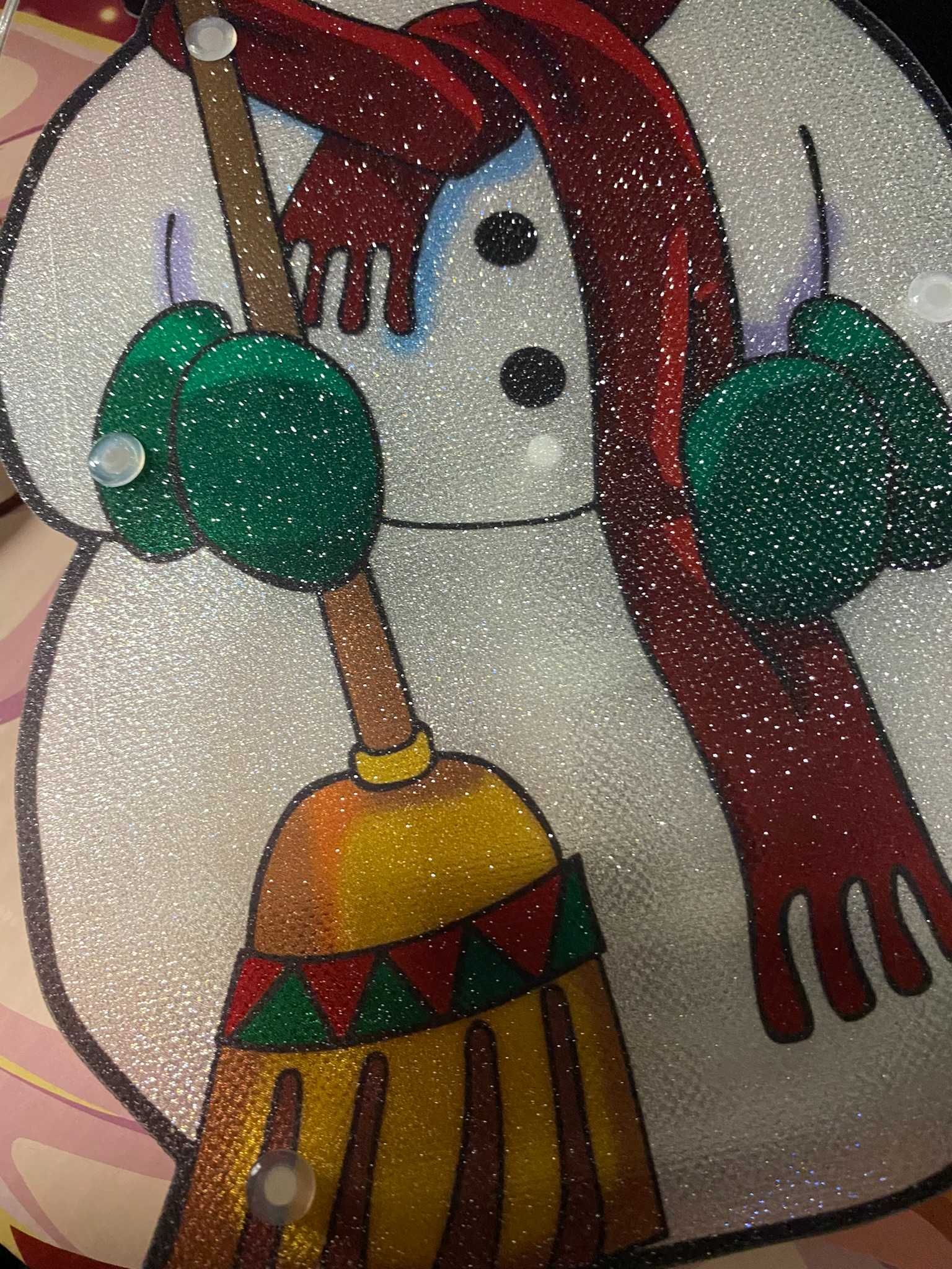 Снеговик - на батарейках LED гирлянда, новогодняя игрушка