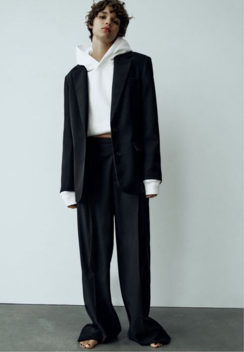 Широкі штани з защипами М Zara