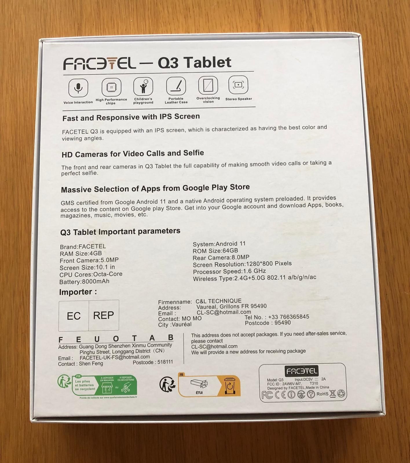 Tablet Q3 Facetel