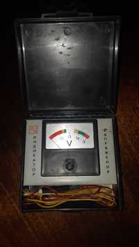 Вольтметр аналоговый советский аккумуляторный 15 вольт