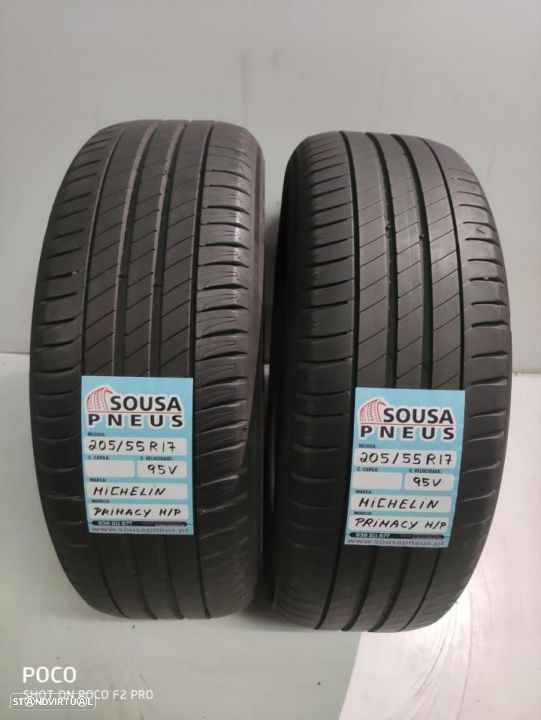 2 pneus semi novos 205-55r17 michelin - oferta dos portes 100 EUROS