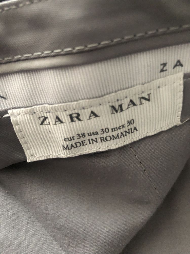 Zara Man Czarne Męskie spodnie eleganckie EU 38