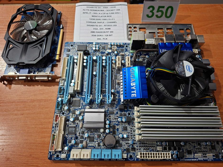 Płyta z Procesorem Intel I7 930 + ram + grafika