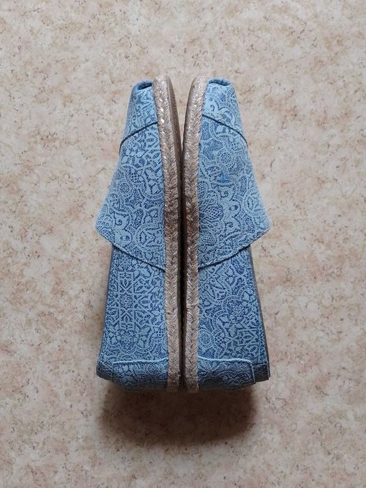 Кожаные эспадрильи TOMS. Качественные босоножки туфли лоферы мокасины.