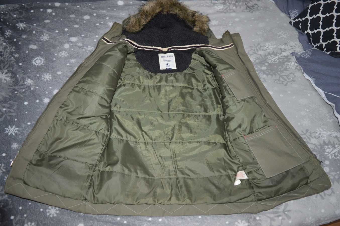 Kurtka meska z kapturem, Soulcal, khaki