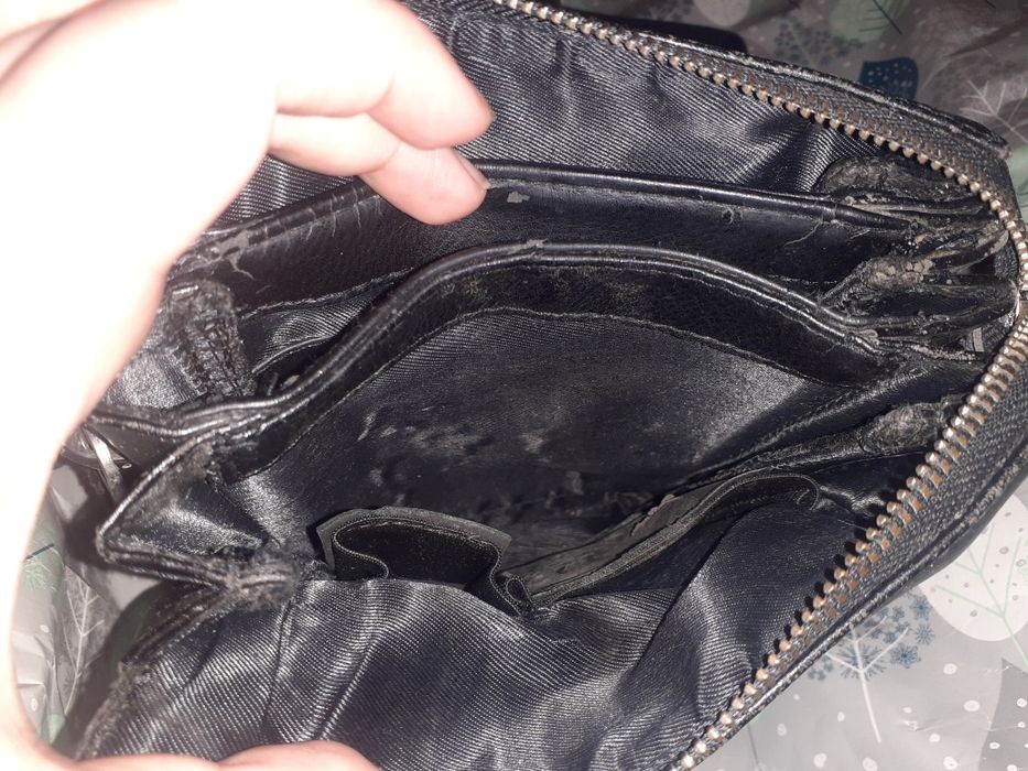 Мужская сумка барсетка Langsa с ручкой чёрная из кожзама квадратная