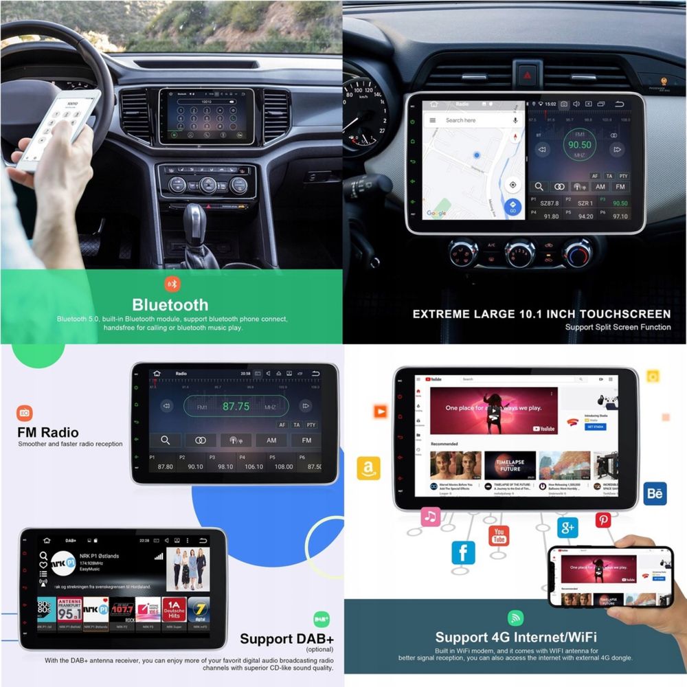 Radio Vanku 1DIN Nawigacja | Android | Wifi | usb | 10,1”|
