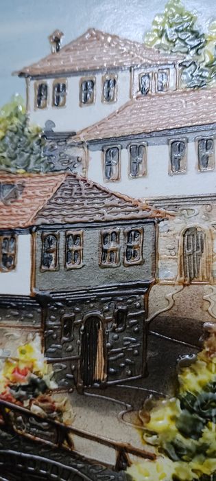 Stary obraz ręcznie malowany - sygnowany