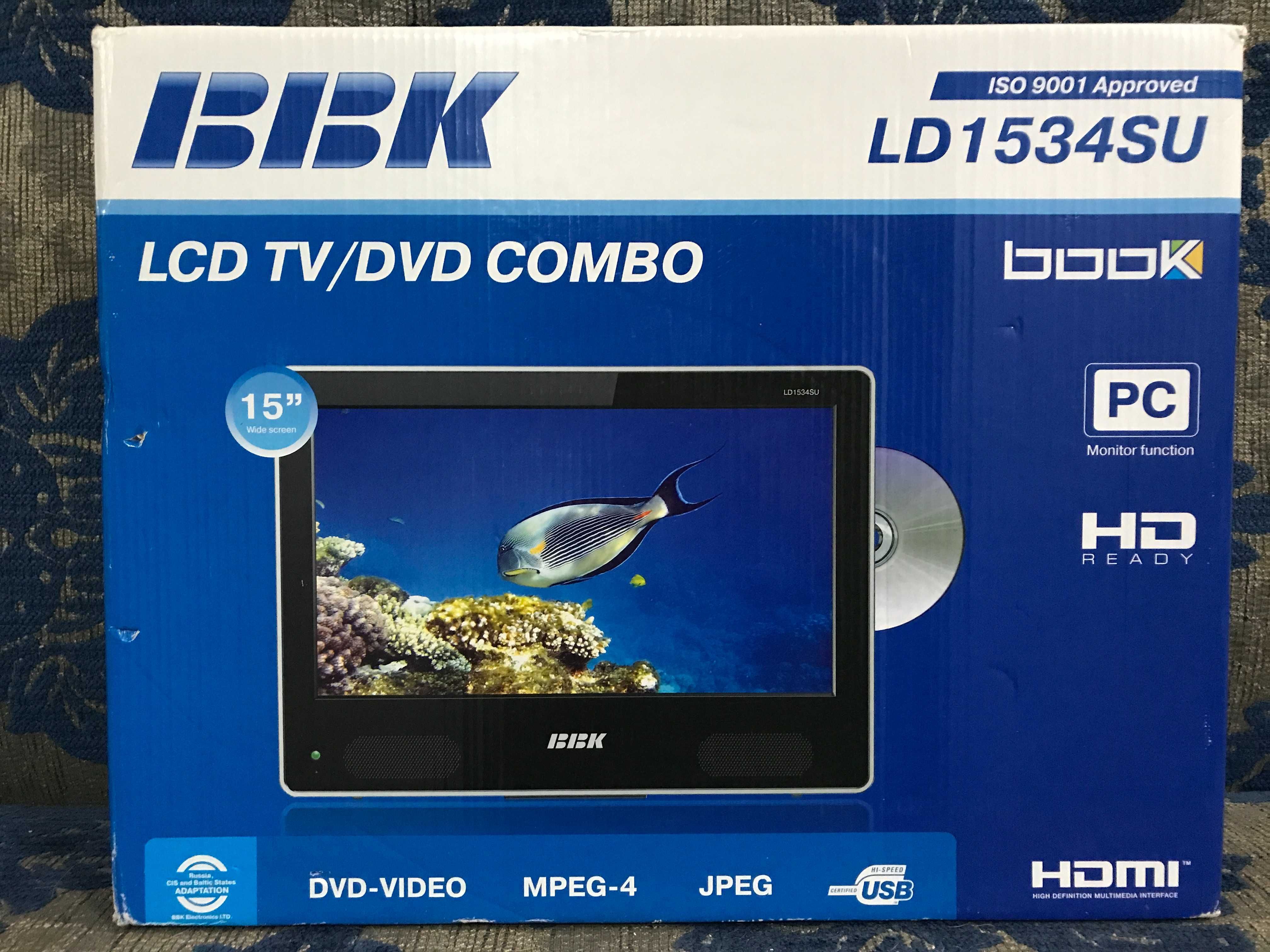 Телевизор LCD с DVD+флешка на кухню или в гараж BBK LСD1534SU