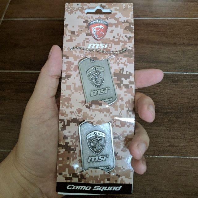 MSI Dog tags de boa qualidade tom clancy's 26g peso cada