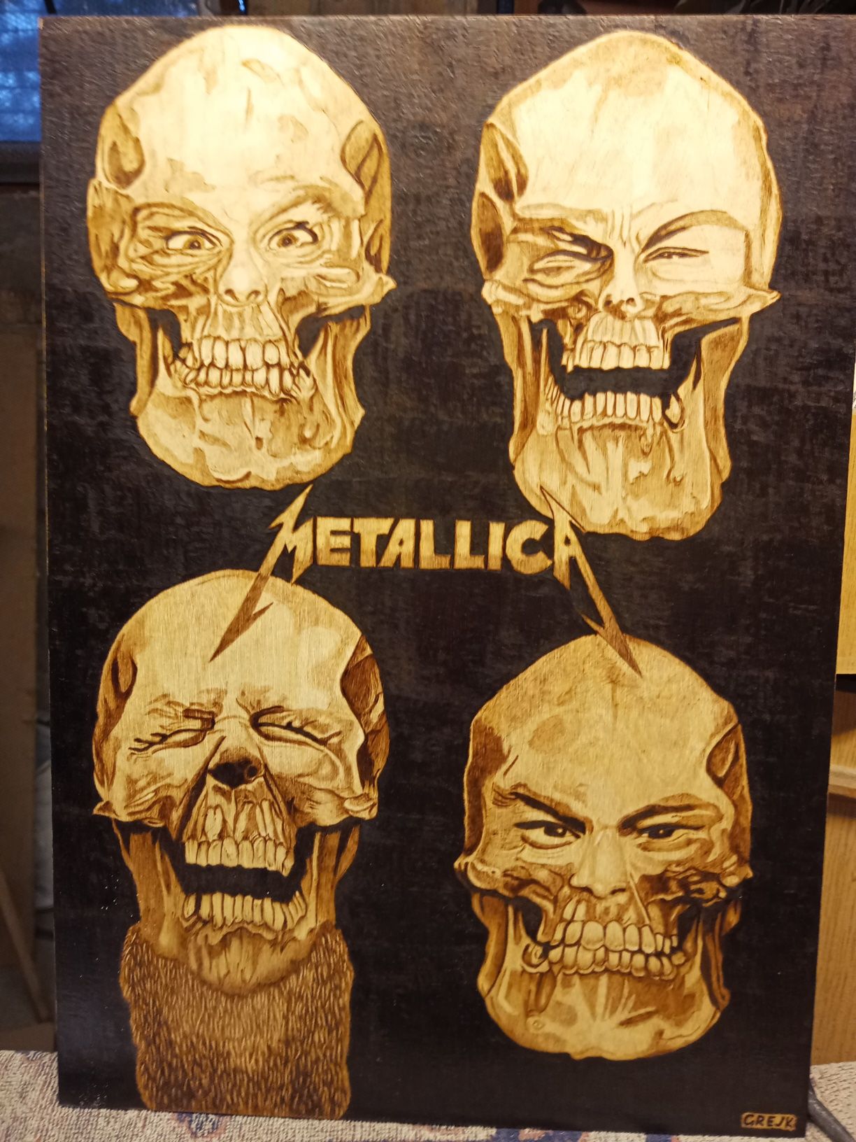 Rękodzieło, Pirografia, Metallica