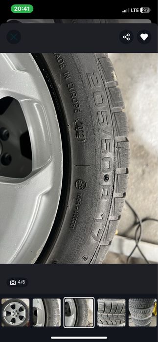 Диски з зимовими шинами Audi R17 7,5J 5x112_205/50/R17