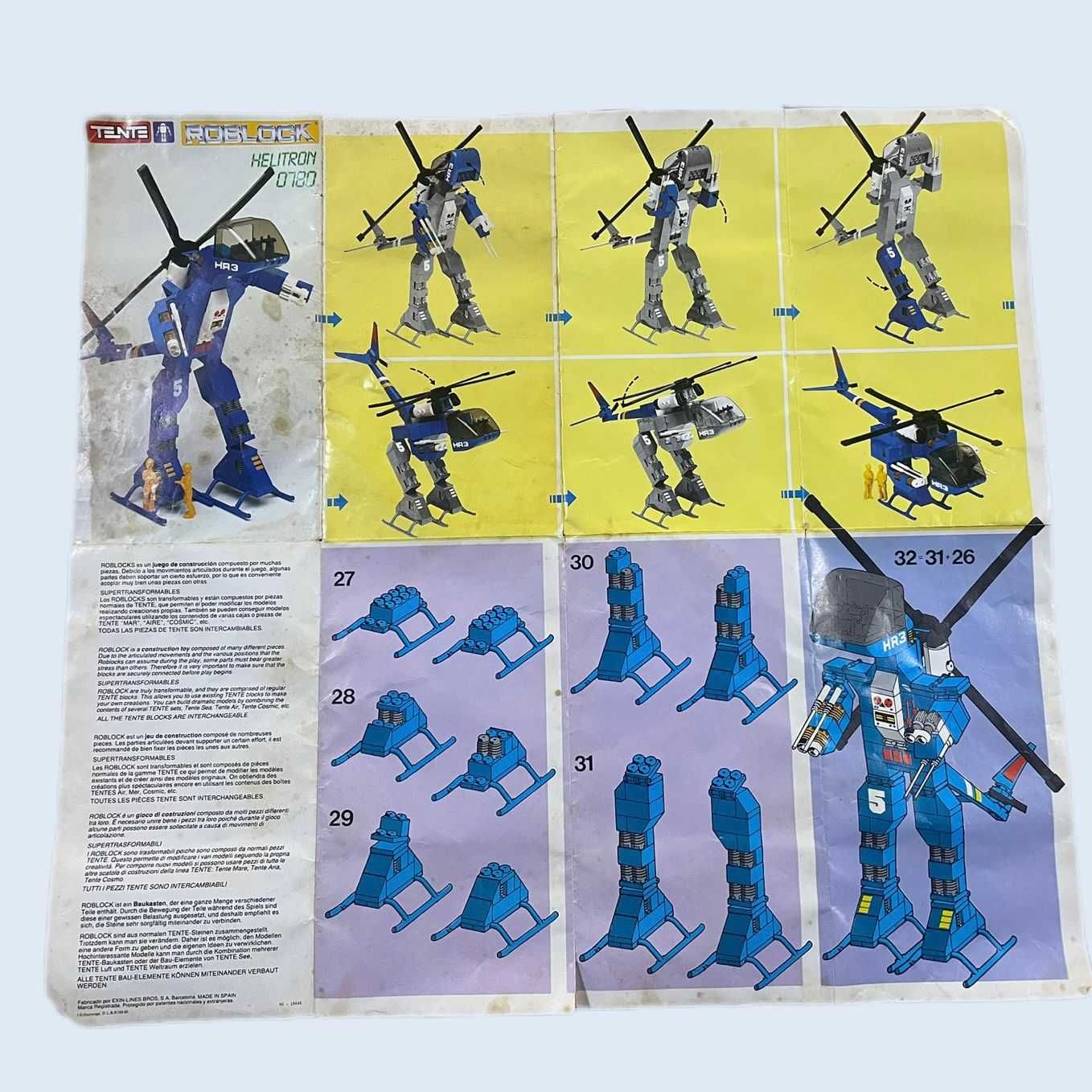 Manual de Instruções TENTE Roblock Helitron 0780