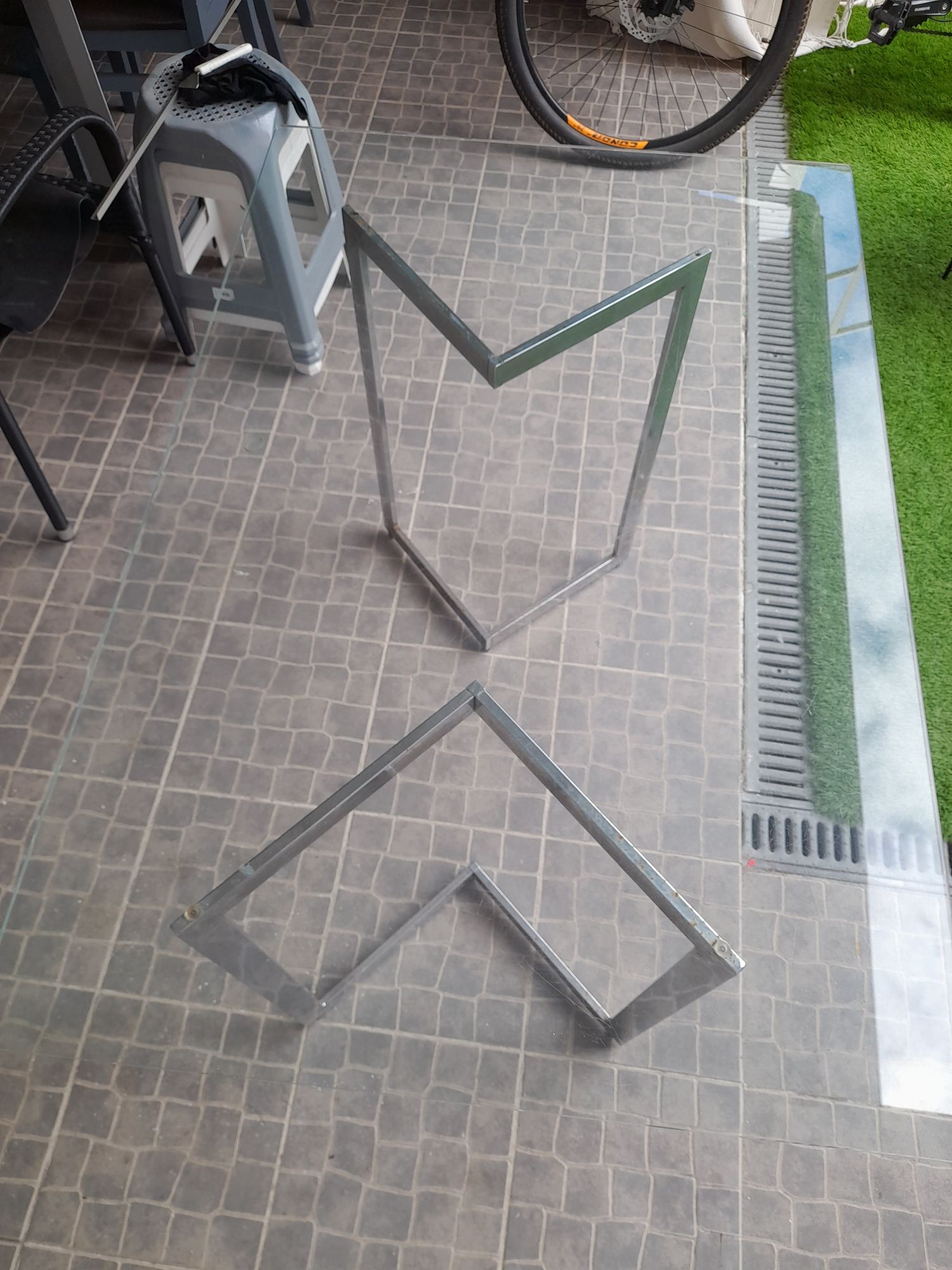 mesa de vidro...