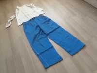 Продаются женские спортивные брюки голубого цвета и белая кофта