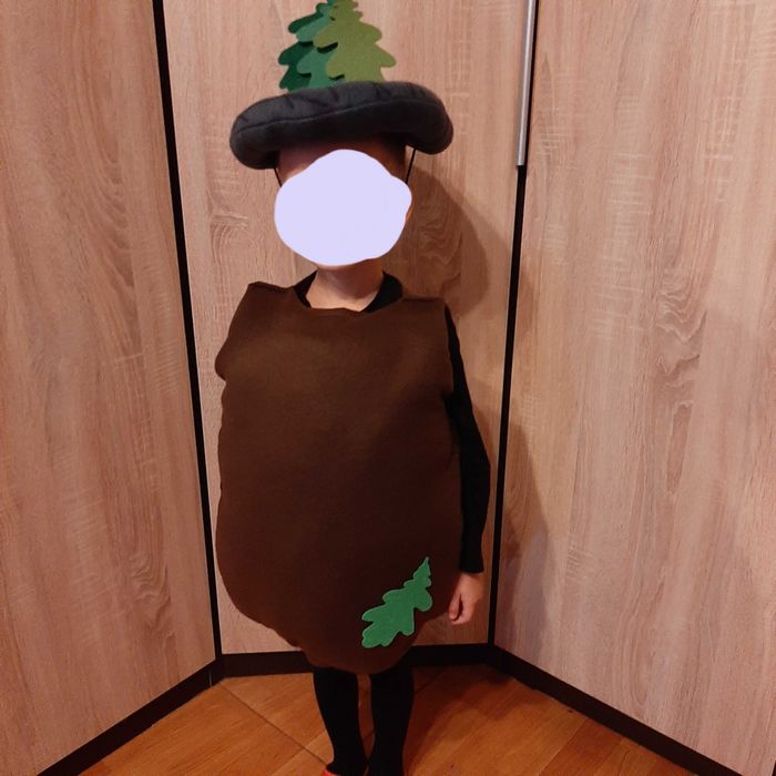 Pani Jesień kostium Żołądź + czapka z liśćmi dębu