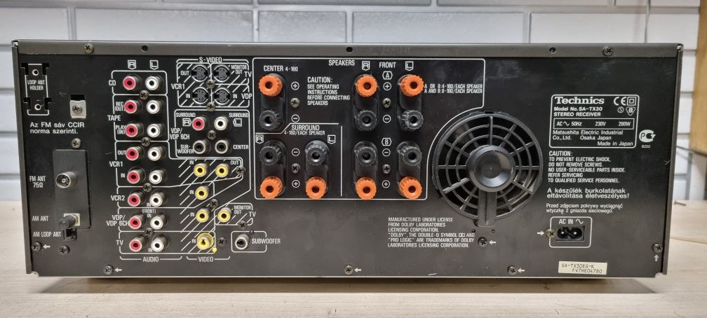 Amplituner TECHNICS SA-TX30. Pilot
