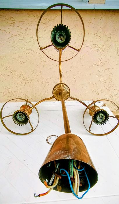 Люстра потолочная латунь