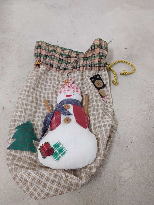 Saco de pano para prenda natal