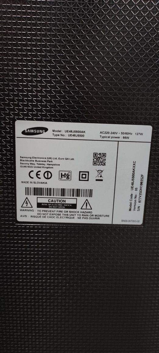 TV Samsung 55 pulgadas para peças