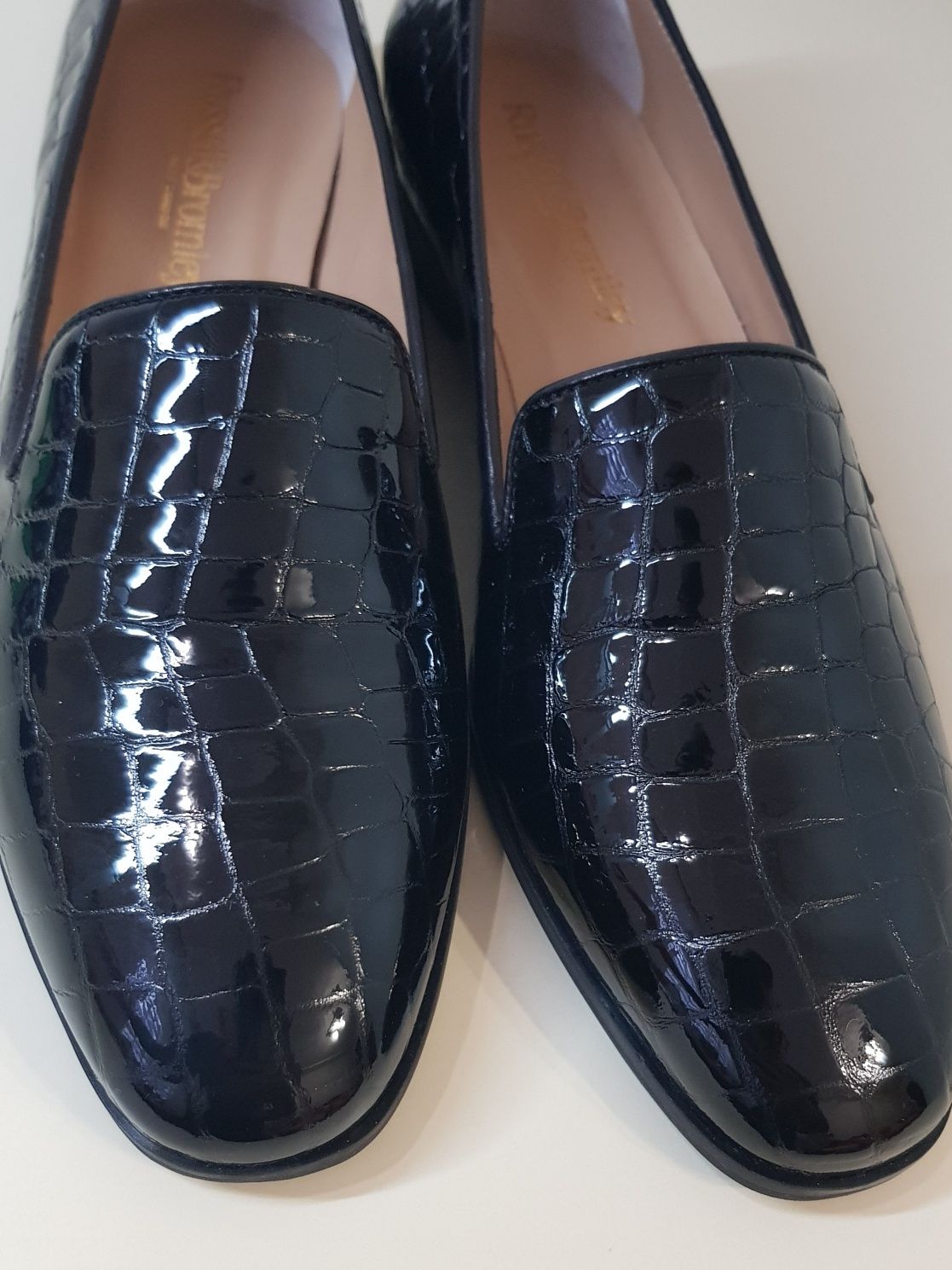 Лоферы Russell&Bromley Italy оригинал 40 размер слипоны мокасины туфли