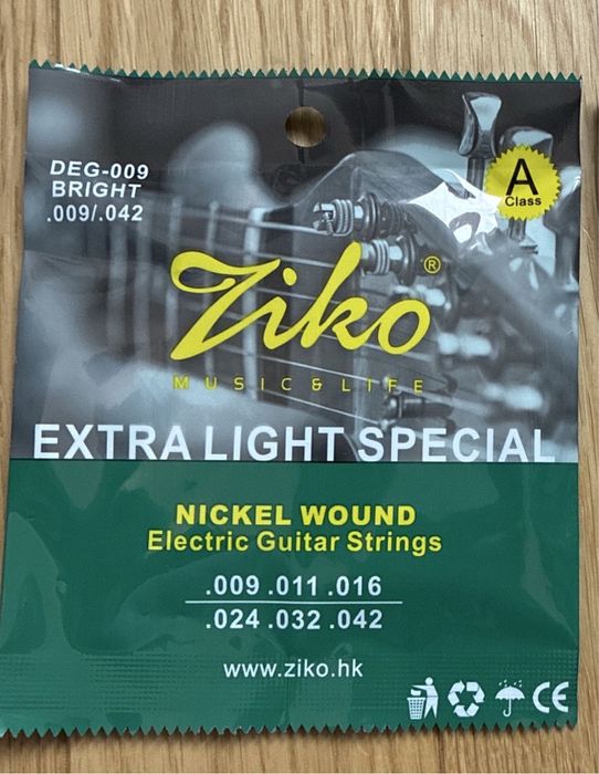 Klucze czarne 6r + 6l +GRATIS struny do gitary elektrycznej nowe