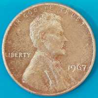 One Cent de 1967 dos USA Abraham Lincoln