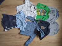 Paka ubrań 86/92 bluza,bluzka żółwie ninja,koszula,spodnie zestaw