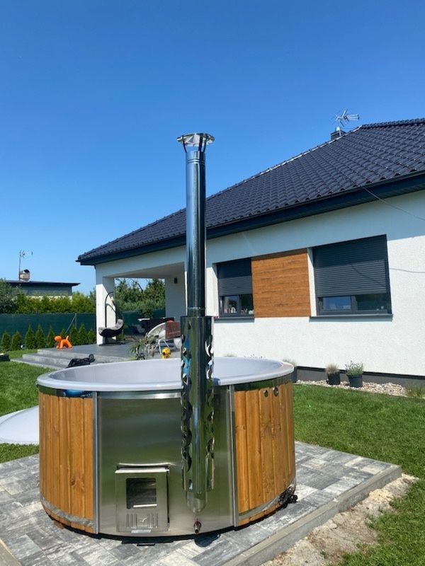 Balia ogrodowa jacuzzi beczka półka do balii basen